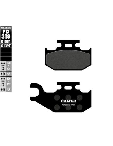 Pastillas GALFER Semi FD318G1054 Metal FD318G1054 | Motoauto