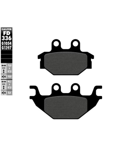 Pastillas GALFER FD336G1054 Semi Metal FD336G1054 | Motoauto