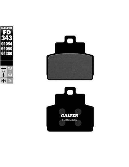 Pastillas GALFER FD343G1054 Semi Metal FD343G1054 | Motoauto