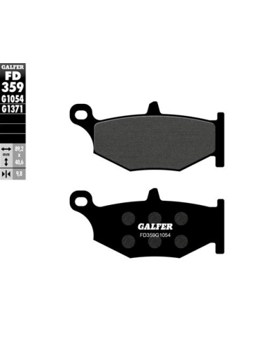 Pastillas GALFER FD359G1054 Semi Metal FD359G1054 | Motoauto