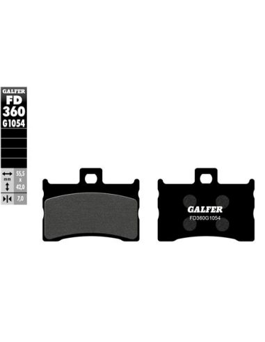 Pastillas GALFER FD360G1054 Semi Metal FD360G1054 | Motoauto