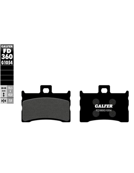 Pastillas GALFER FD360G1054 Semi Metal FD360G1054 | Motoauto