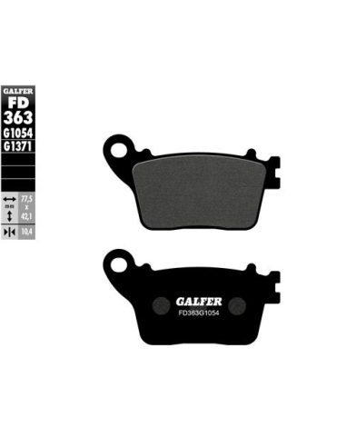Pastillas GALFER FD363G1054 Semi Metal FD363G1054 | Motoauto