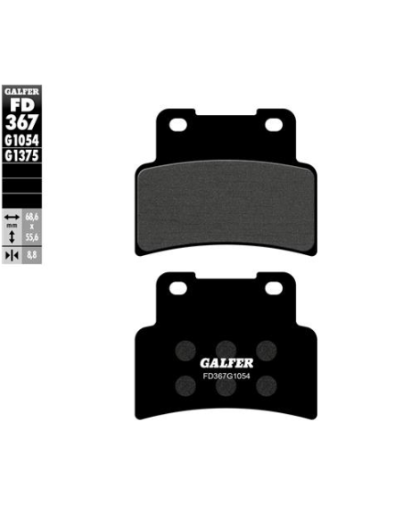 Pastillas GALFER FD367G1054 Semi Metal FD367G1054 | Motoauto