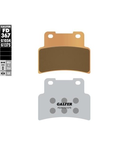Pastillas GALFER FD367G1375 Sinter FD367G1375 | Motoauto