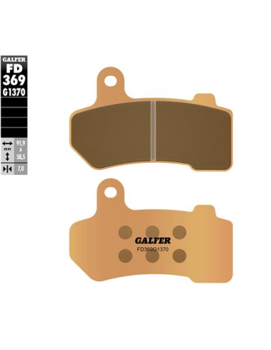 Pastillas GALFER FD369G1370 Sinter FD369G1370 | Motoauto