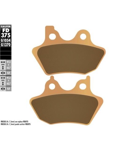 Pastillas GALFER FD375G1370 Sinter FD375G1370 | Motoauto