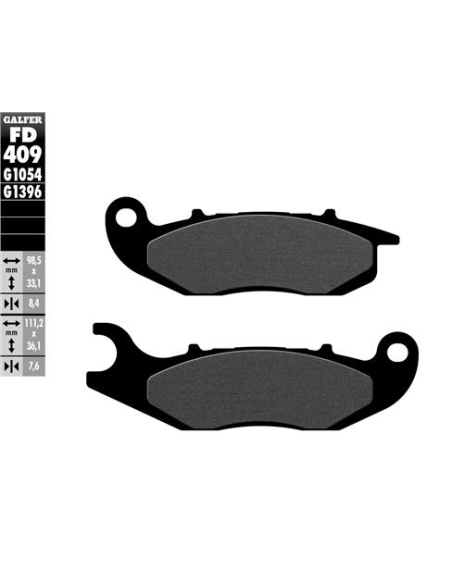Pastillas GALFER FD409G1054 Semi Metal FD409G1054 | Motoauto