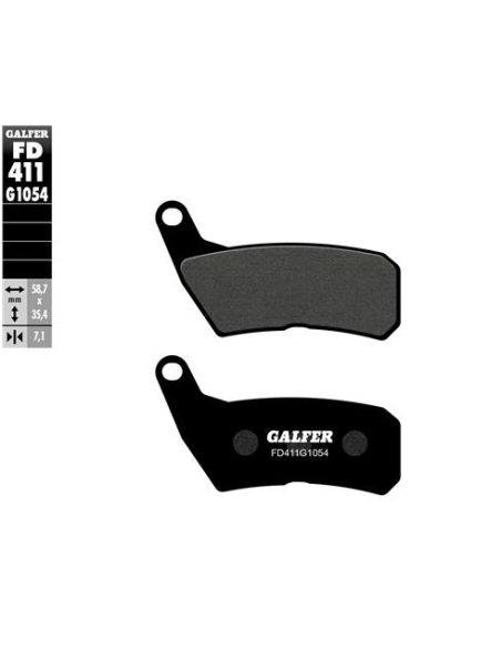Pastillas GALFER FD411G1054 Semi Metal FD411G1054 | Motoauto