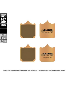 Pastillas GALFER FD437G1375 Sinter FD437G1375 | Motoauto