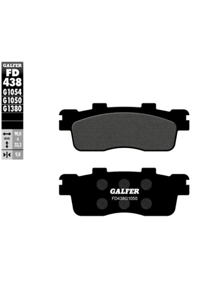 Pastillas GALFER FD438G1054 Semi Metal FD438G1054 | Motoauto
