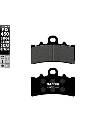 Pastillas GALFER FD450G1054 Semi Metal FD450G1054 | Motoauto