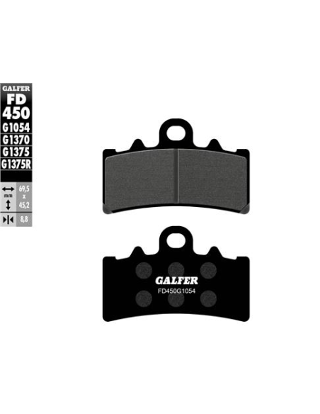 Pastillas GALFER FD450G1054 Semi Metal FD450G1054 | Motoauto