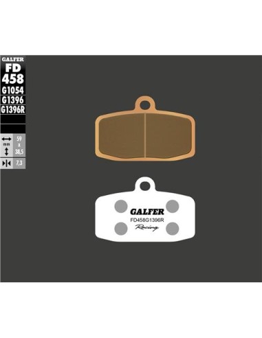 Pastillas GALFER FD458G1396R Sinter FD458G1396R | Motoauto
