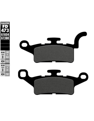 Pastillas GALFER FD473G1054 Semi Metal FD473G1054 | Motoauto