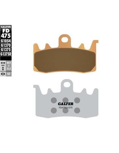 Pastillas GALFER FD475G1375 Sinter FD475G1375 | Motoauto