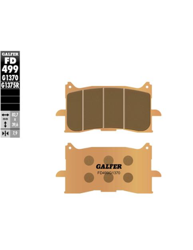 Pastillas GALFER FD499G1370 Sinter FD499G1370 | Motoauto