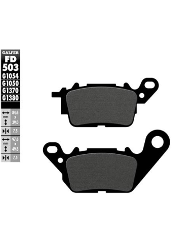 Pastillas GALFER FD503G1380 Scooter FD503G1380 | Motoauto