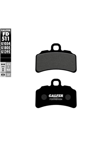 Pastillas GALFER FD511G1054 Semi Metal FD511G1054 | Motoauto