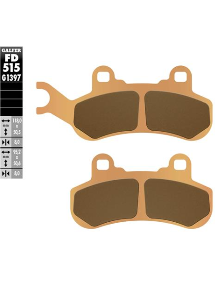 Pastillas GALFER FD515G1397 Sinter FD515G1397 | Motoauto