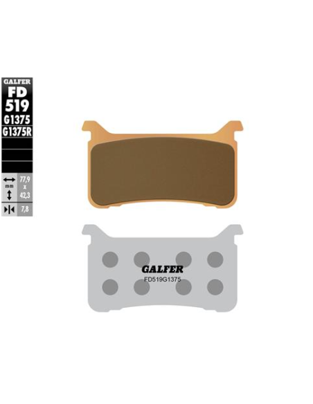 Pastillas GALFER FD519G1375 Sinter FD519G1375 | Motoauto