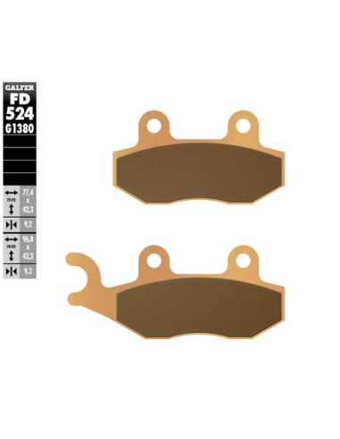 Pastillas GALFER FD524G1380 Scooter FD524G1380 | Motoauto