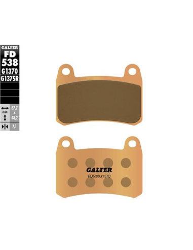 Pastillas GALFER FD538G1370 Sinter FD538G1370 | Motoauto
