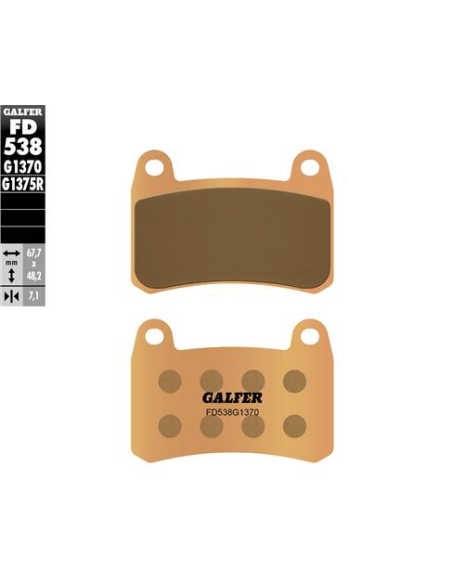 Pastillas GALFER FD538G1370 Sinter FD538G1370 | Motoauto