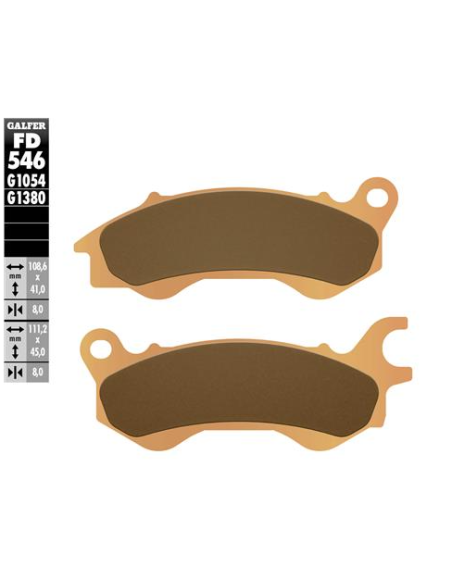 Pastillas GALFER FD546G1380 Sinter FD546G1380 | Motoauto