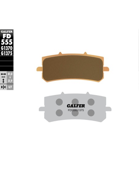 Pastillas GALFER FD555G1375 Sinter FD555G1375 | Motoauto