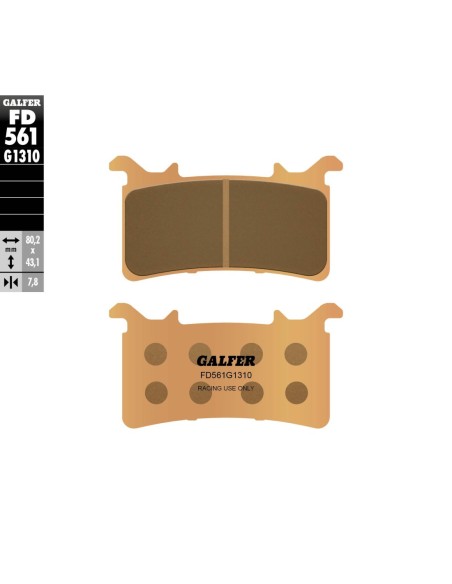 SINTER RACING BRAKE PADS FD561G1310 | Motoauto