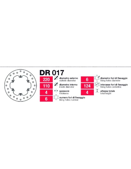 Disc Freno Grimeca Tras. Aprilia - DR017 DR017 | Motoauto