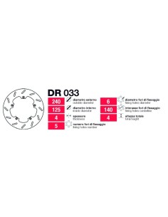 Disco Fren Delantero - Trasero - DR033 DR033 | Motoauto