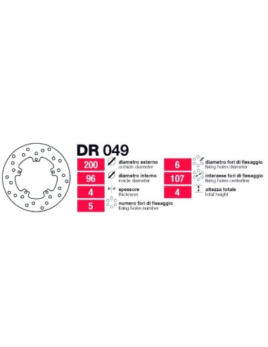 Discos De Freno Delt Piaggio Varios DR049 | Motoauto