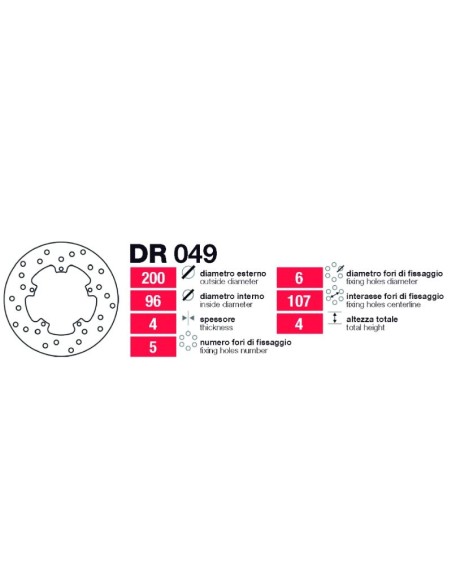 Discos De Freno Delt Piaggio Varios DR049 | Motoauto