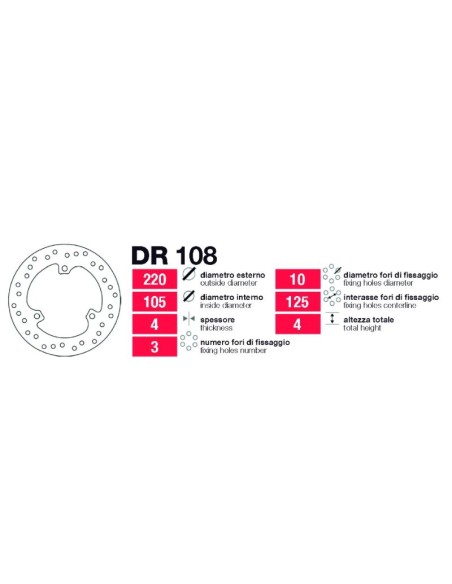 Disco De Freno Delantero Honda X8R - DR108 DR108 | Motoauto