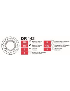 Discos De Freno Trasero Ducati 748-996 916 DR142 | Motoauto