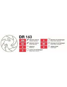 Discos De Freno Tras Rieju Mrx-Smx - DR143 DR143 | Motoauto