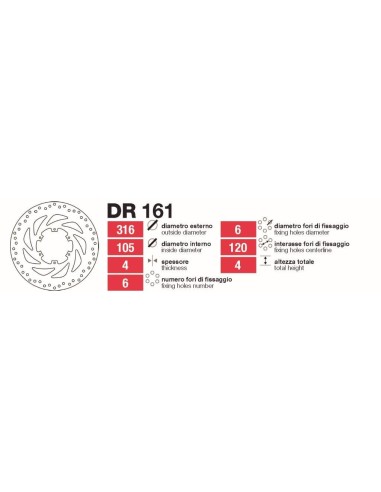 Discos De Freno Delt Honda Nsr -F 125 DR161 | Motoauto