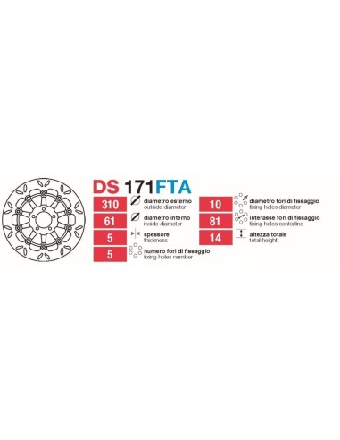 Discos De Freno Delt Kawa Zx9-Zxr-Zzr DS171FTA | Motoauto