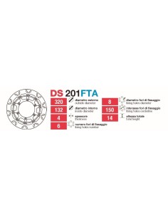 Discos De Freno Delt Yamaha Xtx DS201FTA | Motoauto