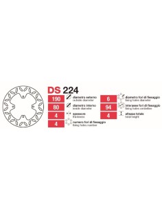 Discos De Freno Tras Honda Cr-Crf - DS224 DS224 | Motoauto