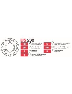 Discos De Freno Delt Ktm 65-80 - DS238 DS238 | Motoauto