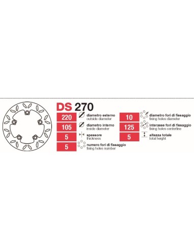 Discos De Freno Tras Yamaha R6-R1 03-08 DS270 | Motoauto