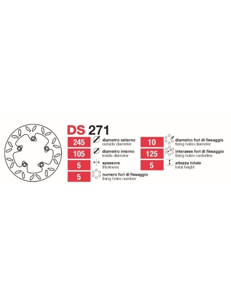 Discos De Freno Tras Yamaha Fazer-Mt03 DS271 | Motoauto