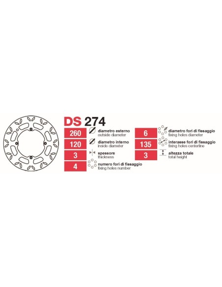 Discos De Freno Delt Husqvarna (Todas( DS274 | Motoauto