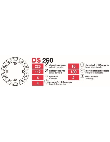 Discos De Freno Tras Husqvarna Varios DS290 | Motoauto