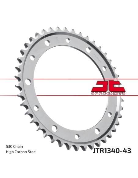 Corona JT Sprockets Acero JTR134043ZBK | Motoauto