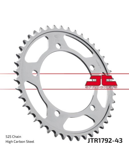 Corona JT Sprockets Acero JTR179243ZBK | Motoauto