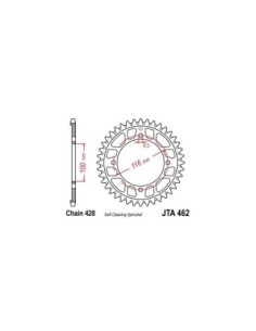 Corona JT Sprockets aluminio 46254AL | Motoauto